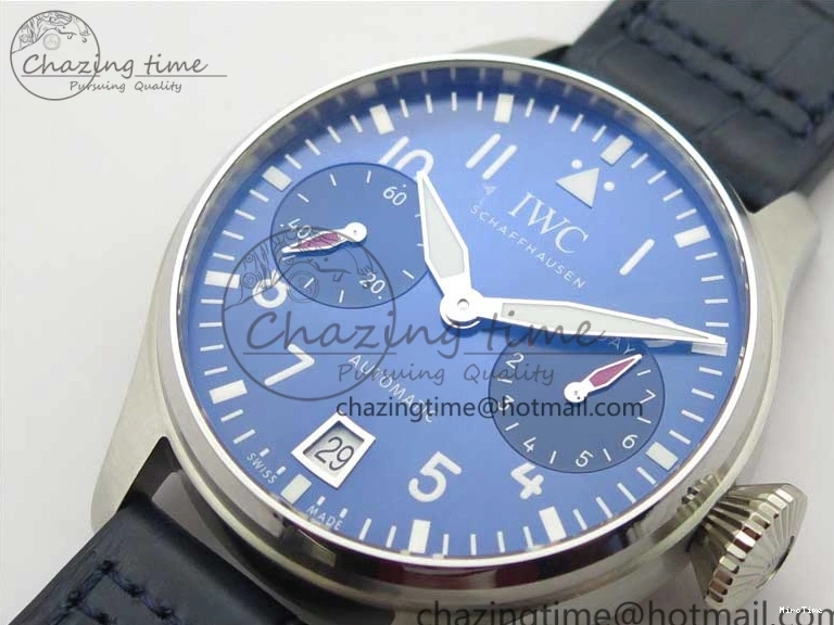 MIROTIME 0202 Supportive Big Pilot IW501008 “Boutique London” SS ZF Best Edition Blue Dial on Blue Leather Strap A 7106
